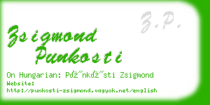 zsigmond punkosti business card